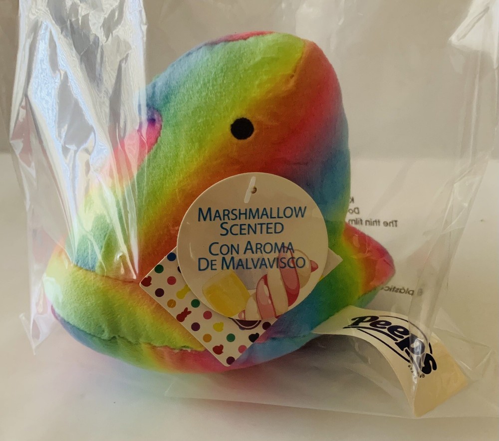 Peeps Rainbow Chick Marshmallow Scented Soft Plush 5” Easter Toy