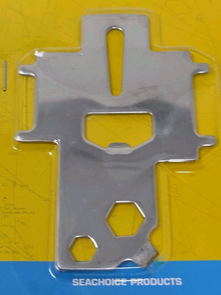 SeaChoice Stainless Steel Boat Deck Plate Universal Key Multi-Tool Screwdriver