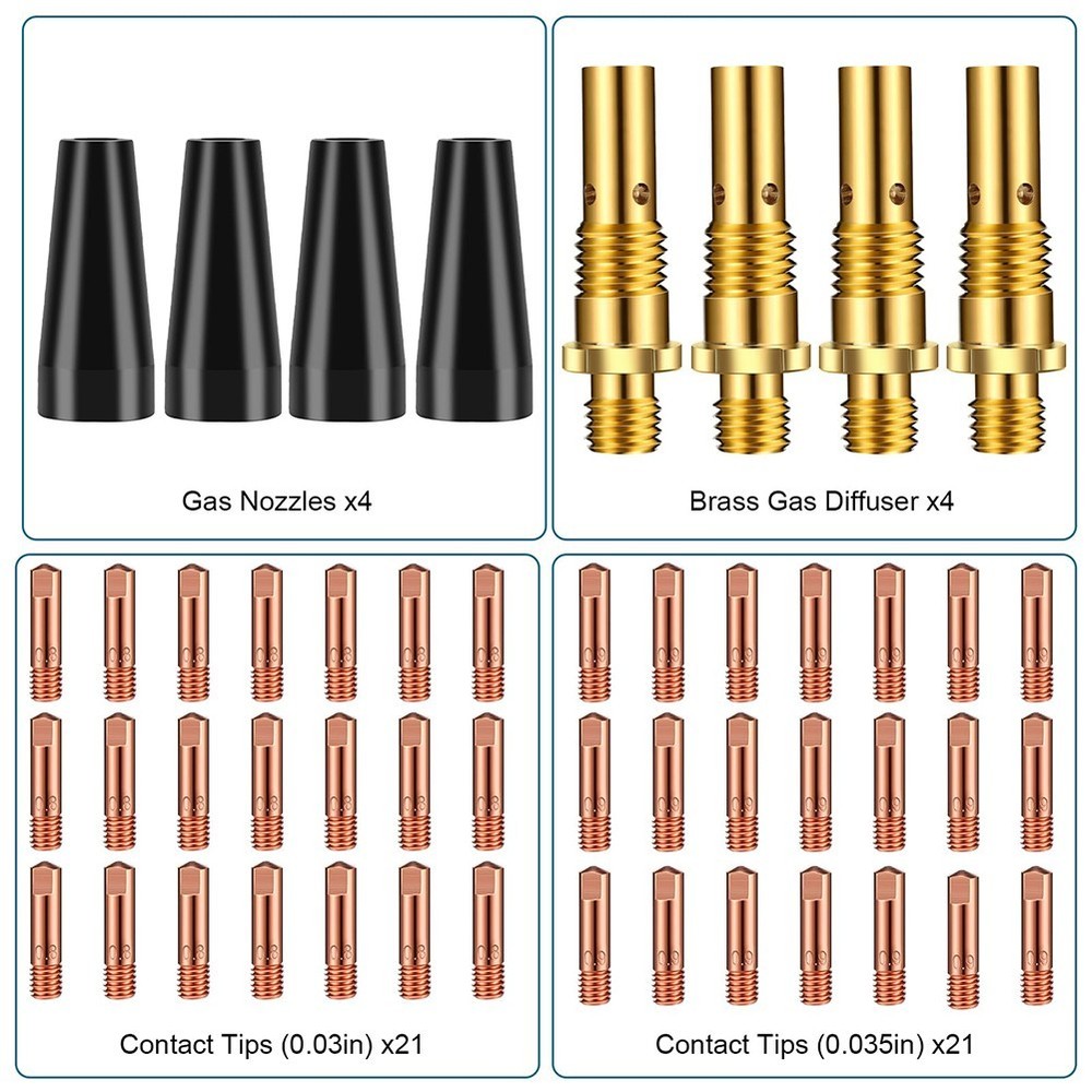 Complete Range of 50PCS Welding Accessories Including Diffusers and More