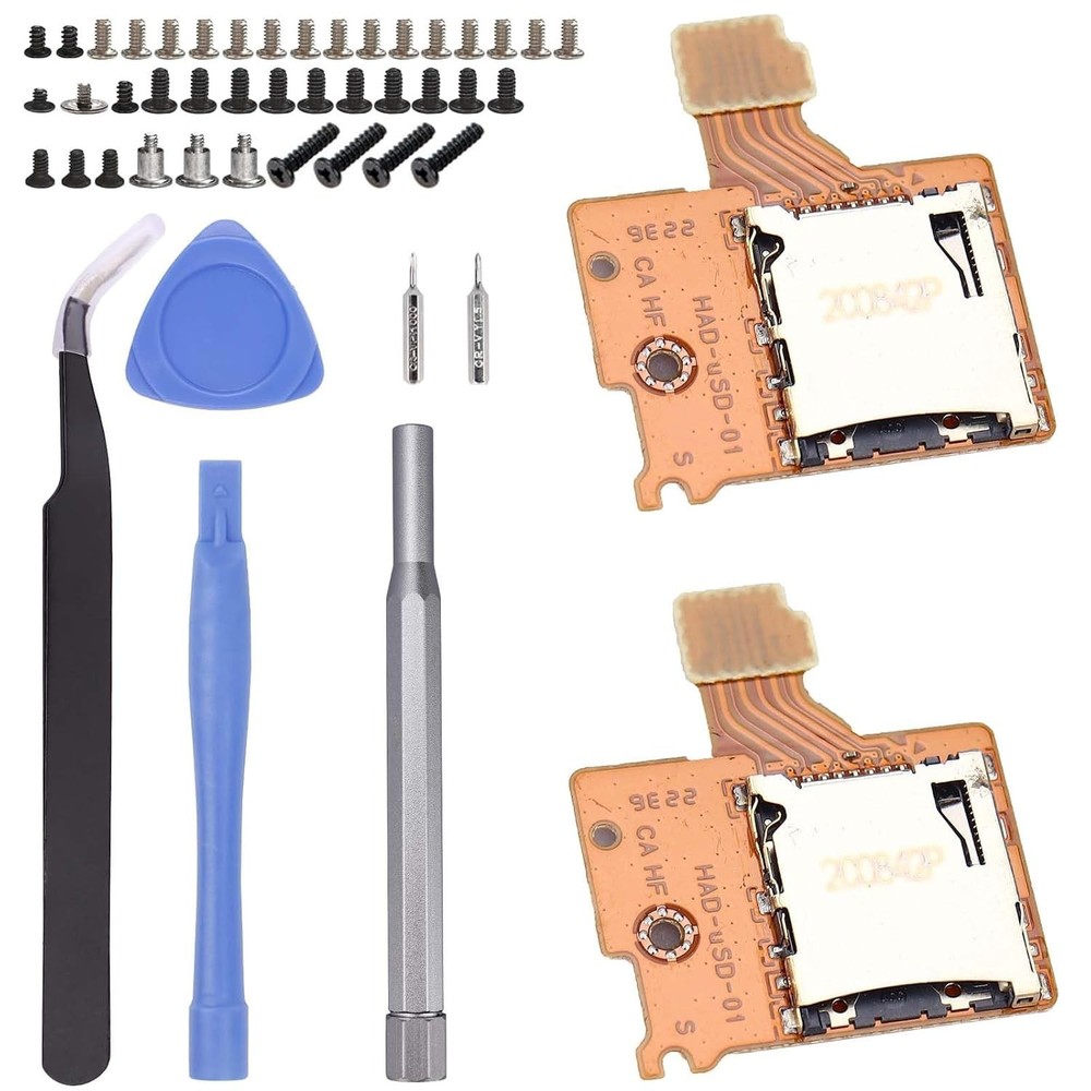 2pcs Micro SD Card Slot Socket Reader Replacement for Nintendo Switch HAC-SD-01