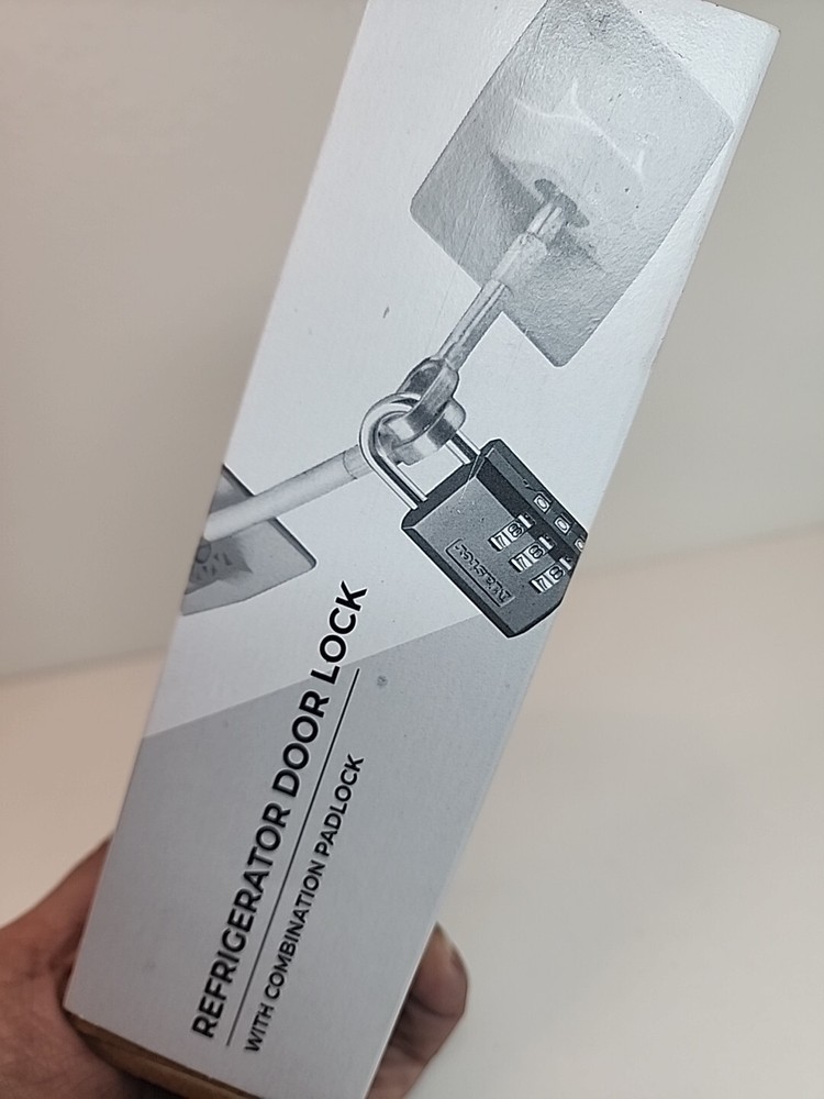 Refrigerator Lock Kit with Combination Lock, New Opened Box