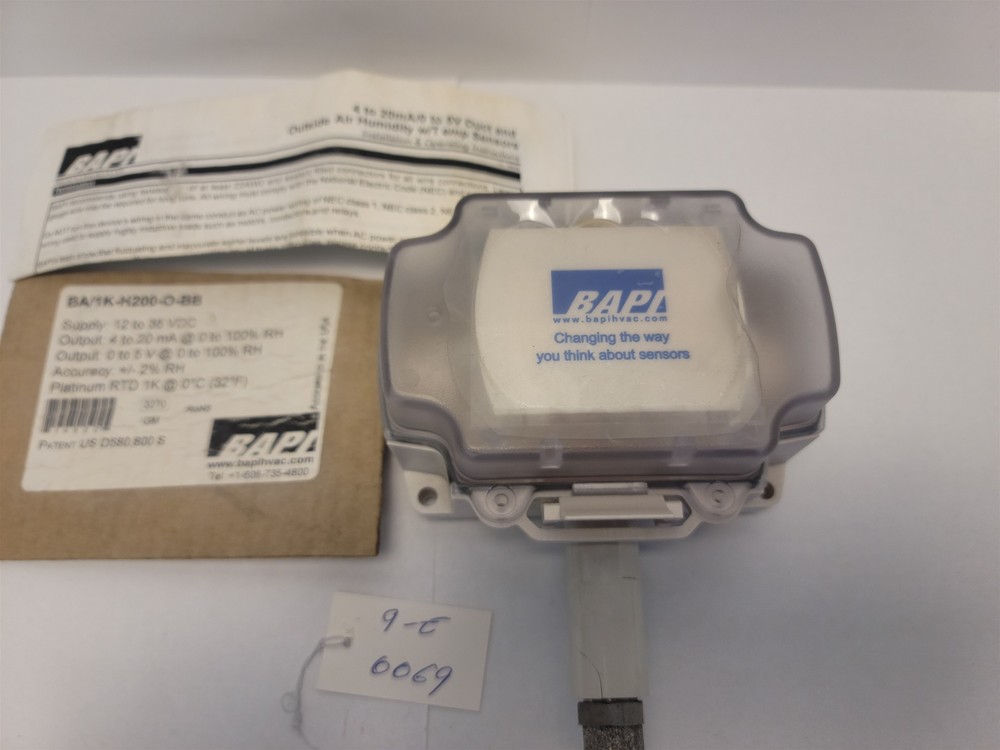 BAPI BA/1K-H200-O-BB Humidity Transmitter w/ Interchangeable Output