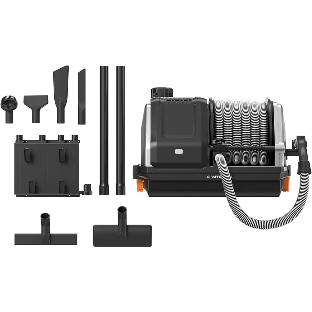 Giraffe Tools 20Kpa Wet Dry Vacuum Cleaner with 30FT Retractable Hose Wall Mount