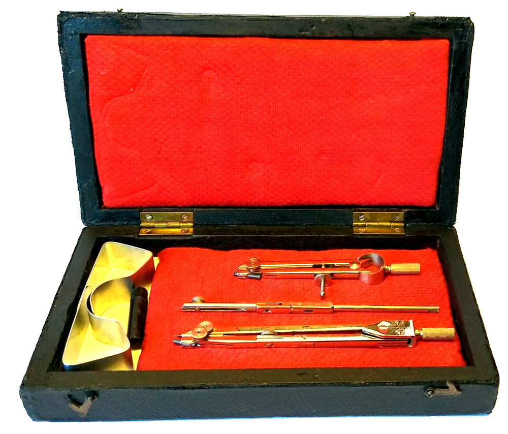 Vintage / Antique Technical Drawing / Draughtsman / Engineering / Compass Set