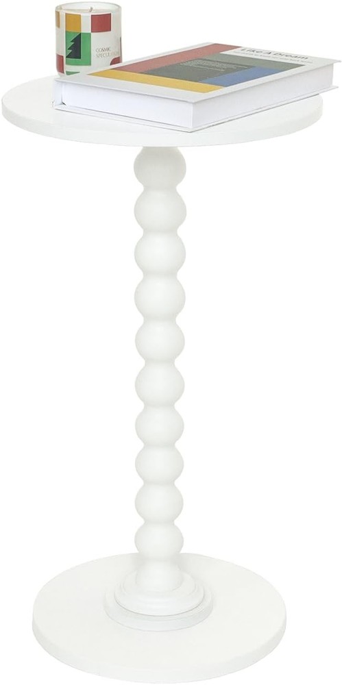 Round Side Table Small Drink Table Small Spaces Modern Accent Nightstand W/