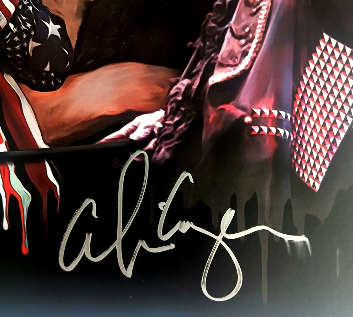 Alice Cooper Hand Signed poster and Backstage Pass Meet and Greet Rare 2023