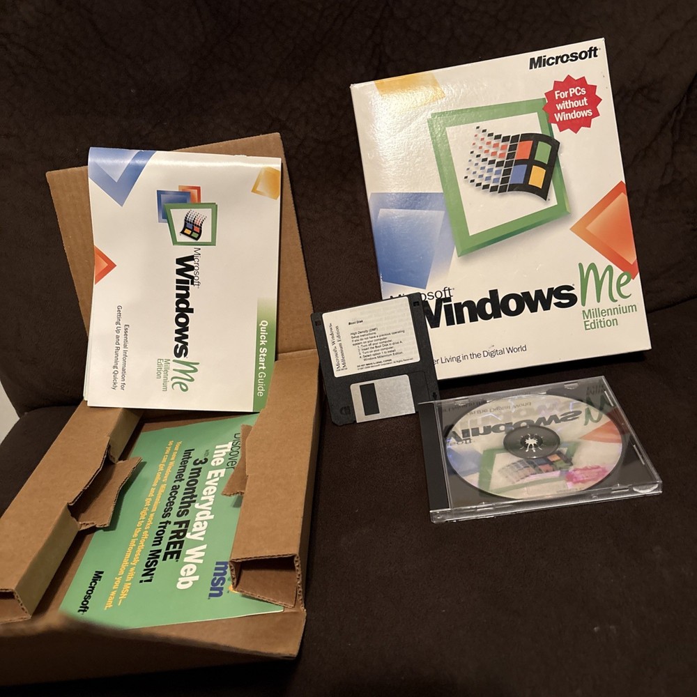 MICROSOFT WINDOWS ME MILLENNIUM EDITION FULL OPERATING SYSTEM MS WIN