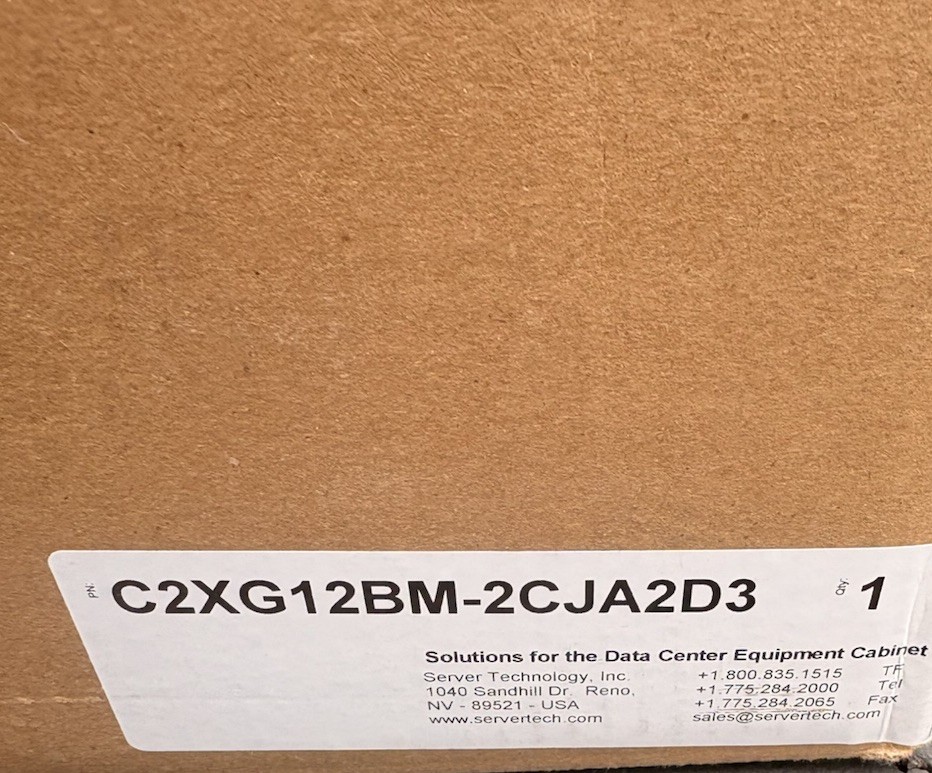 Server Technology 19” POPS PDU Rack Mount Distribution Unit C2XG12BM-2CJA2D3