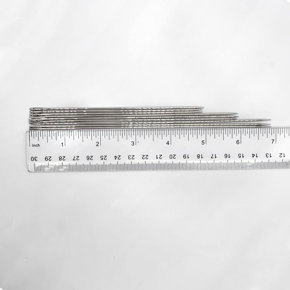 Medsuo 9pcs 4.9"/5.9"/6.9" Extra Long Darning Needles Sewing Silver