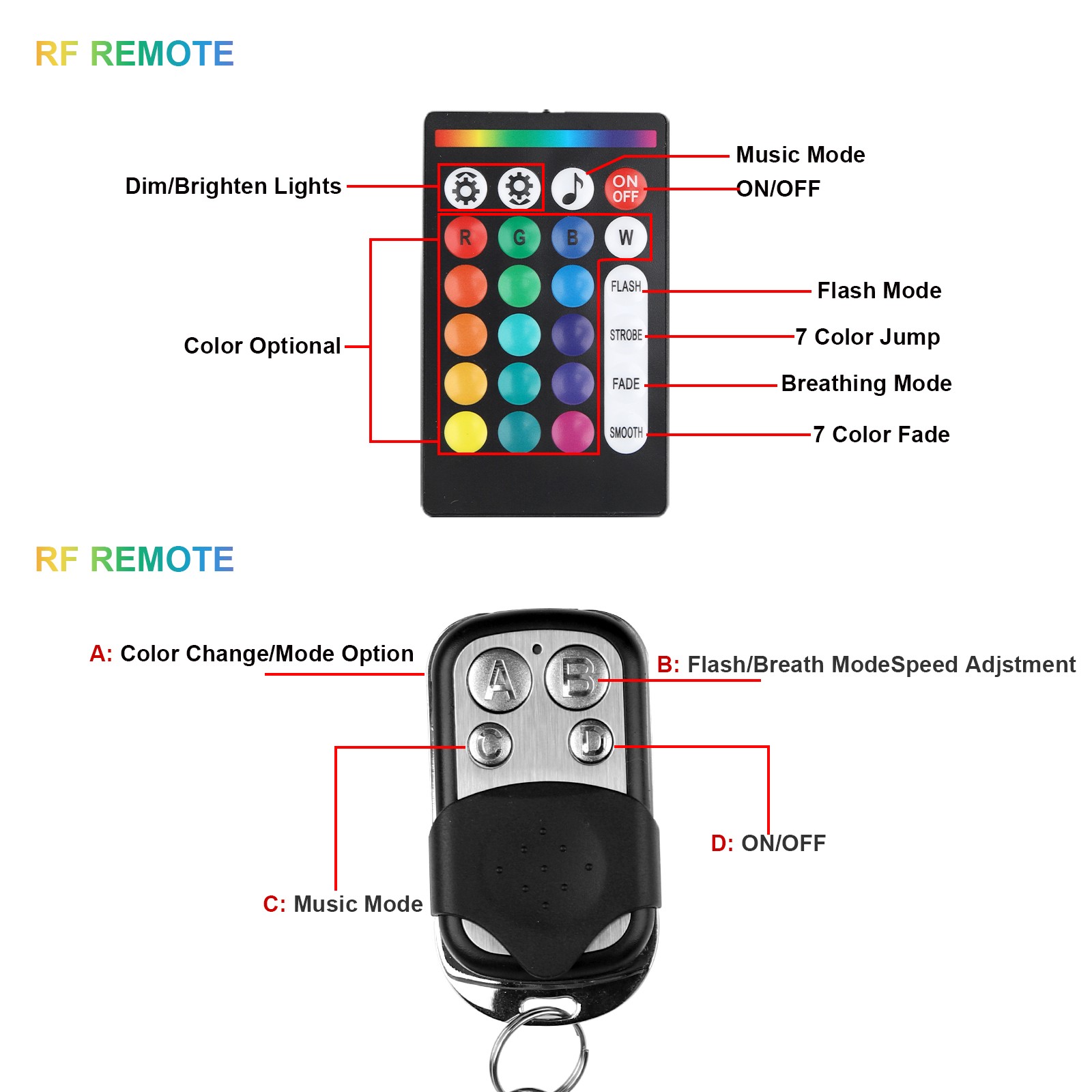 12 Pods RGB LED Rock Lights Kit Offroad Truck Underbody Neon Music Bluetooth APP