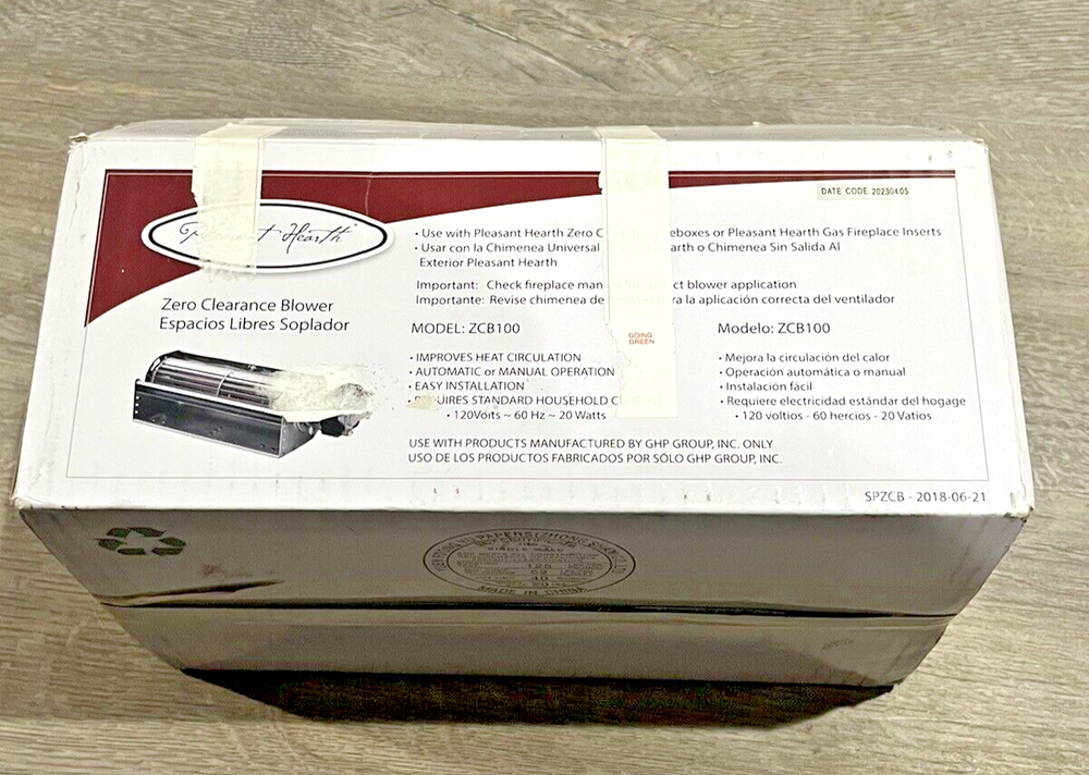 Pleasant Hearth Zero Clearance Firebox Circulating Blower ZCB100