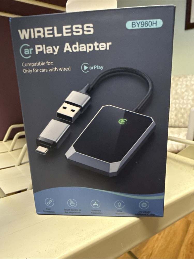 Wireless Car Play Adapter BY 960H. EXCELLENT CONDITION ** OPEN BOX ** N194
