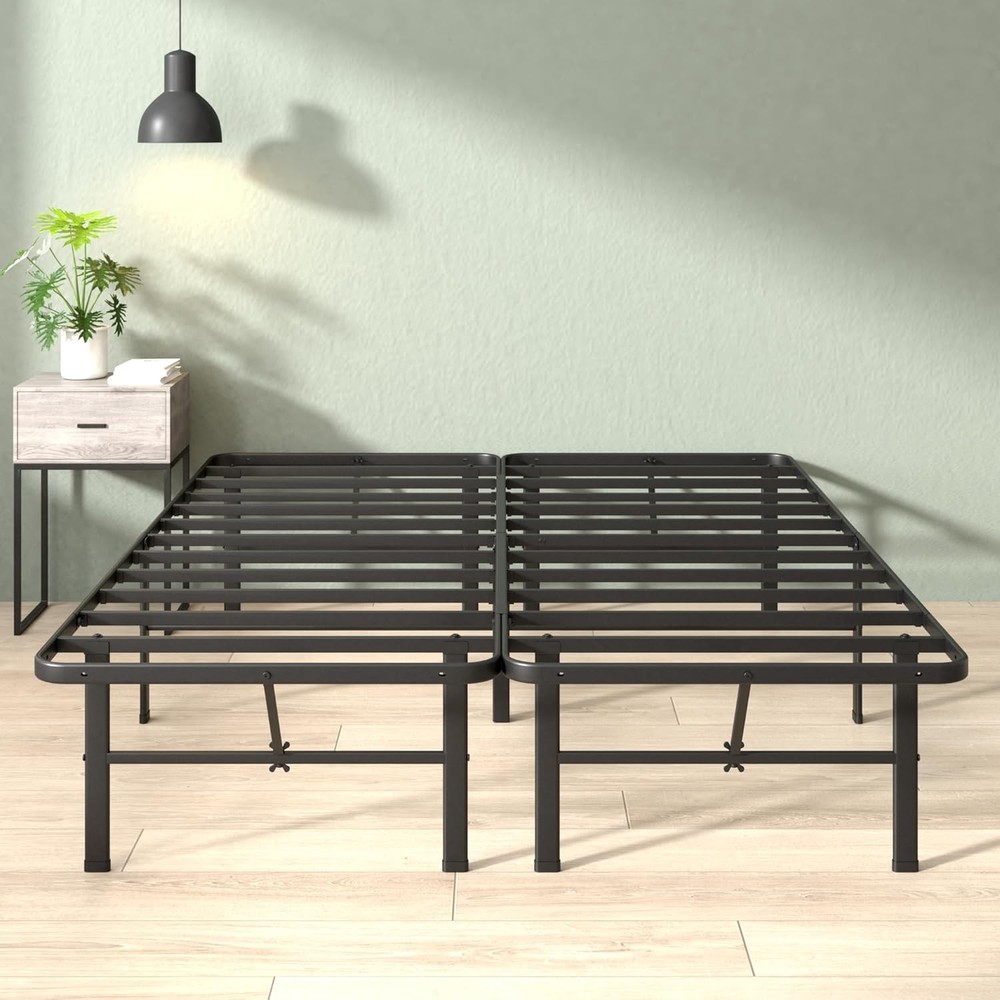 Rumi 14in Queen Metal Bed Frame Quick Assembly SmartBase Mattress Foundation