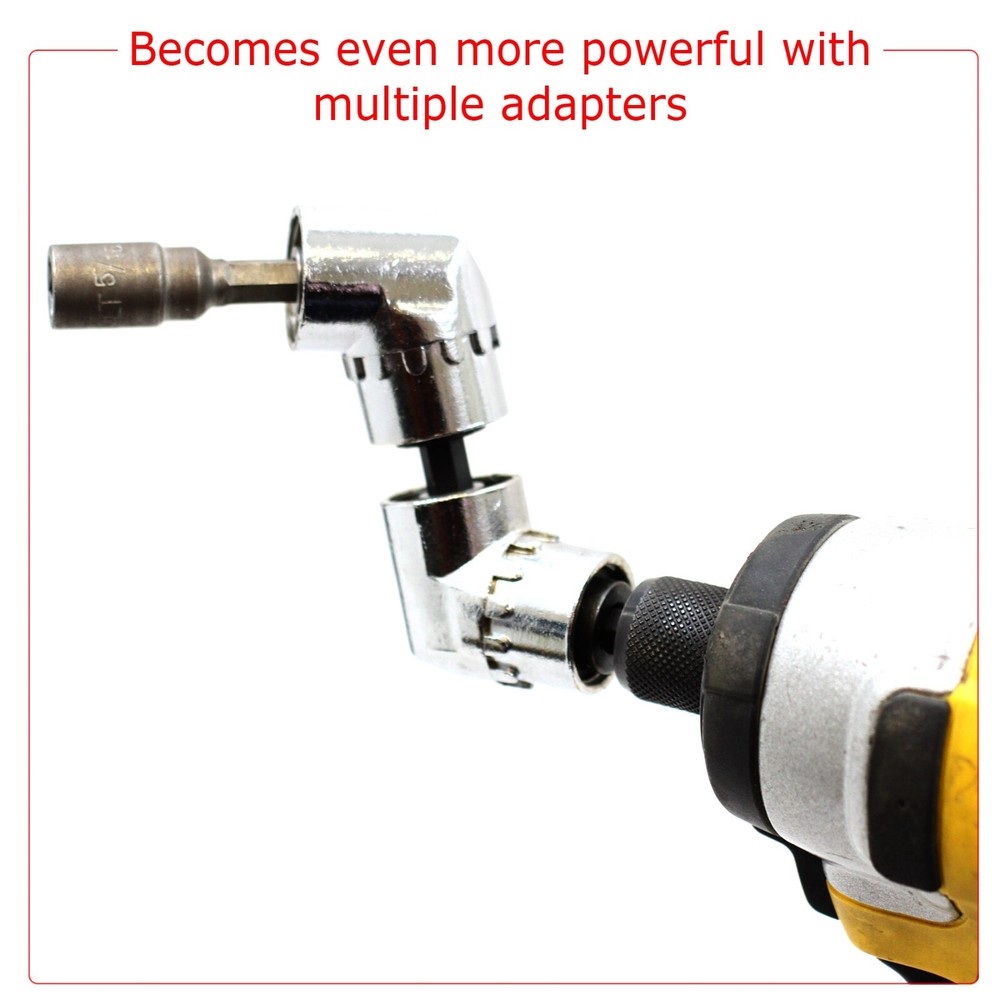 105 Angle 1/4 " Extension Hex Drill Bit Screwdriver Socket Holder Adaptor New