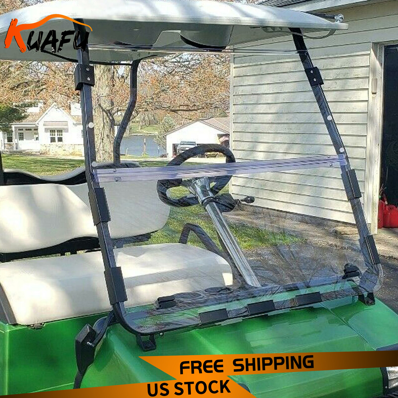For Club Car DS Clear Windshield 2000.5 -UP New Golf Cart Folding Polycarbonate