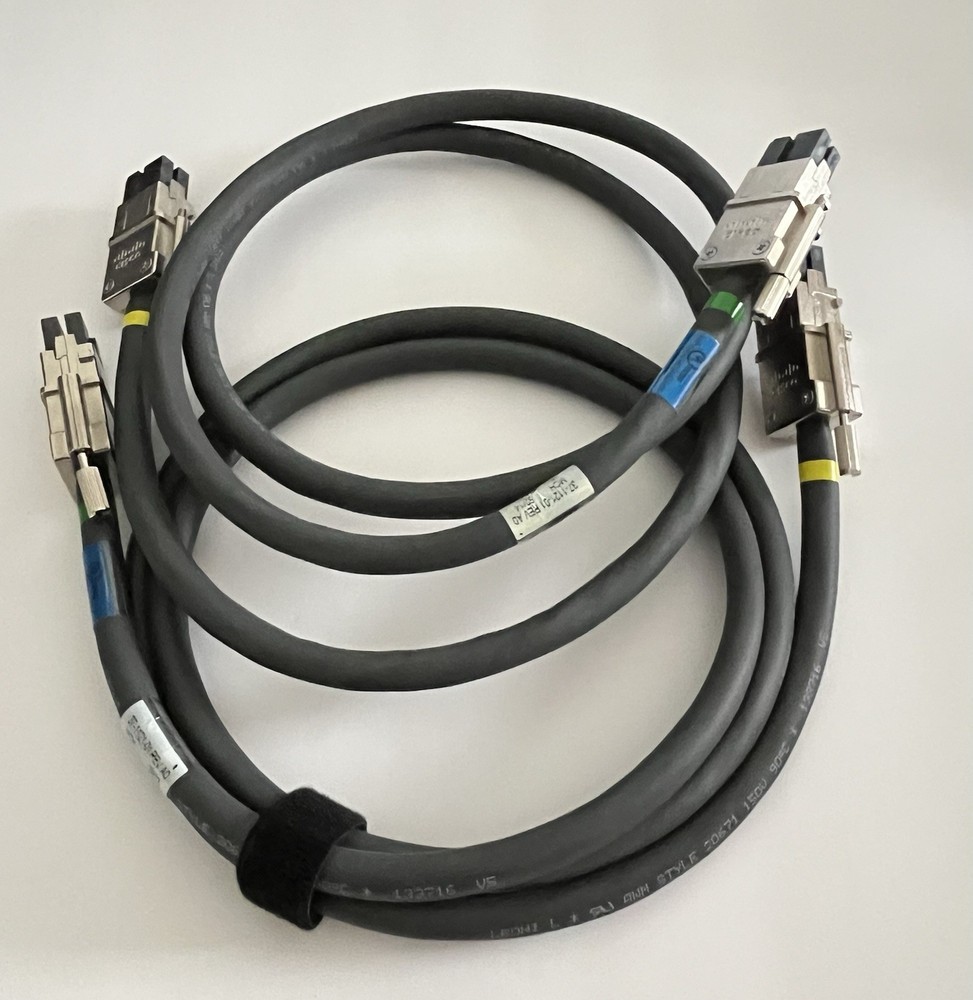 Lot of 2 - Cisco 37-1121-01 Stack Power Cable UNTESTED