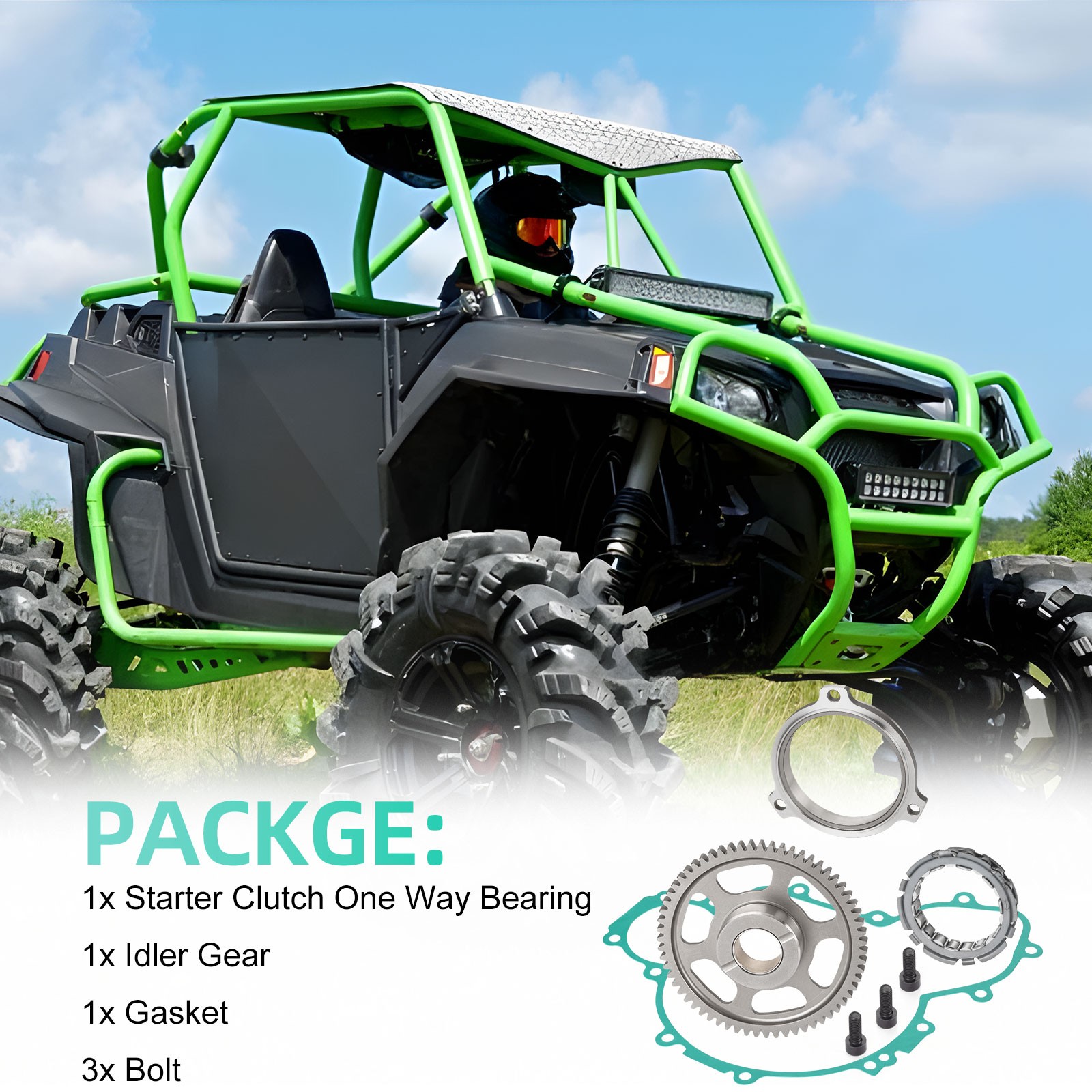 Starter Clutch Idler Gear for Polaris RZR XP 900 2011 2012 Part# 6230467 1204184