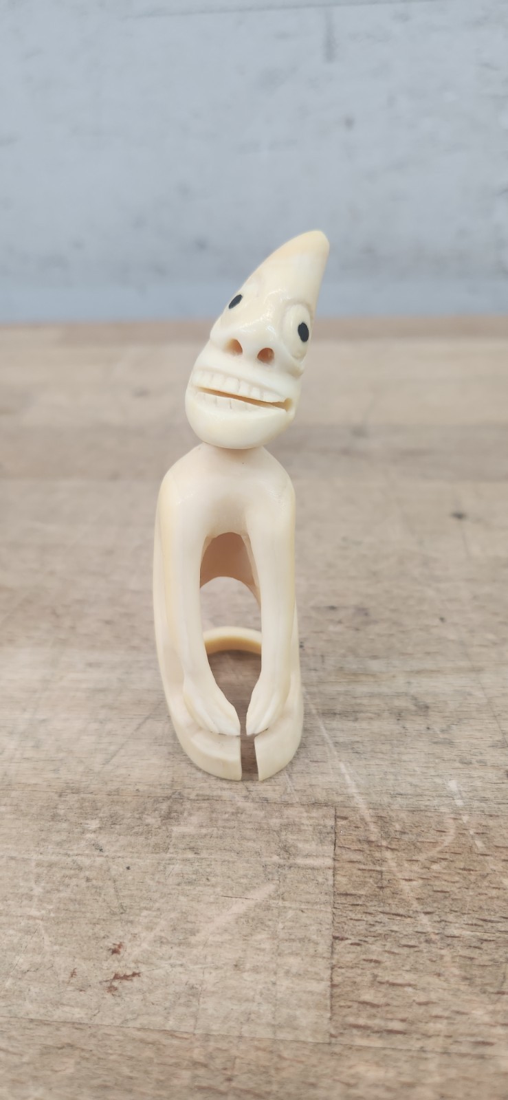 Vintage Greenlandic Inuit Tupilak 3.5" Figure Hand - Carved from Reindeer