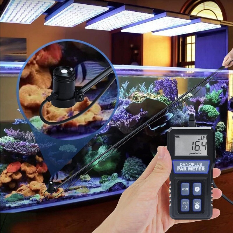 PAR Meter Waterproof IP68 Quantum Sensor PPFD Meter Data Logger for Reef Tank US
