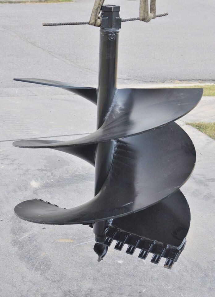 Lowe SQ-30H Skid Steer Auger Bit 30" Diameter, 2" Hex Shaft Collar, 48" Tall