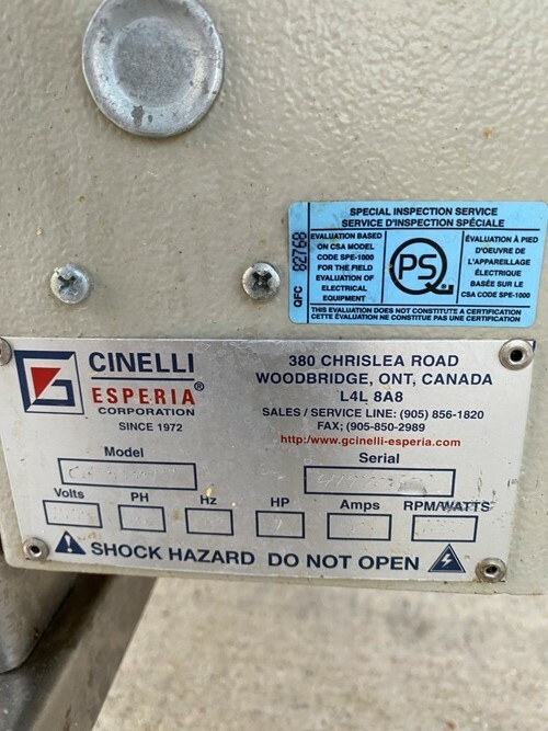 Production/ Sheeting Make-up Line Cinelli Esperia/ Adustable Height