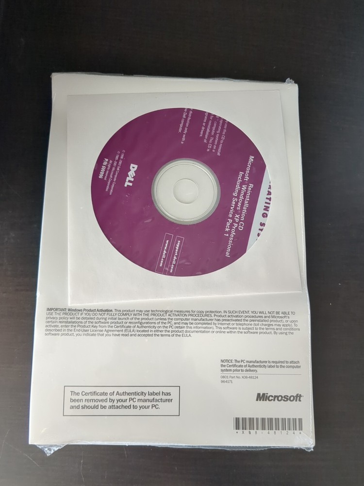 Windows XP Professional CD Includes Service Pack 1