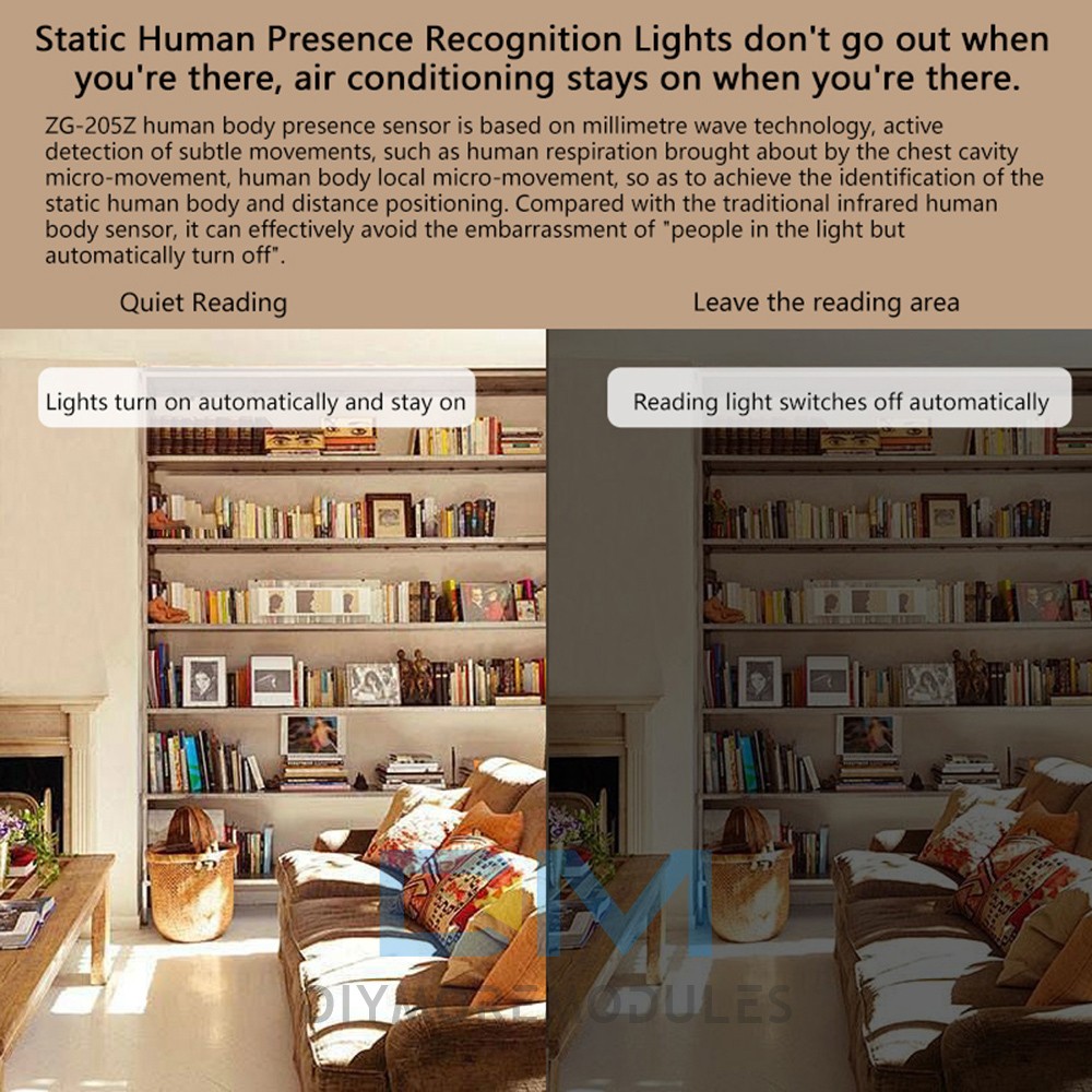 Smart Wi-Fi 5.8GHz Human Presence Detector Radar + Light Sensor Motion Sensor