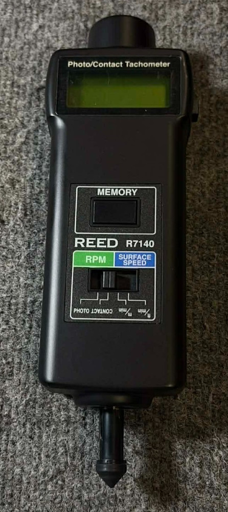 Reed Instruments R7140 Combination Contact Tachometer Black