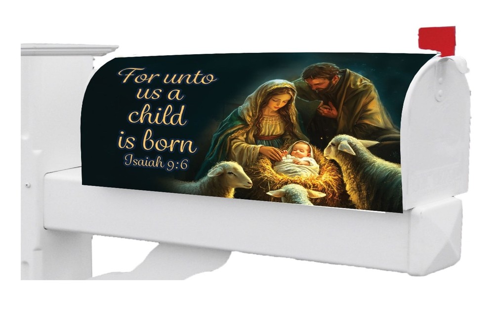 Peaceful Nativity Mailbox Cover