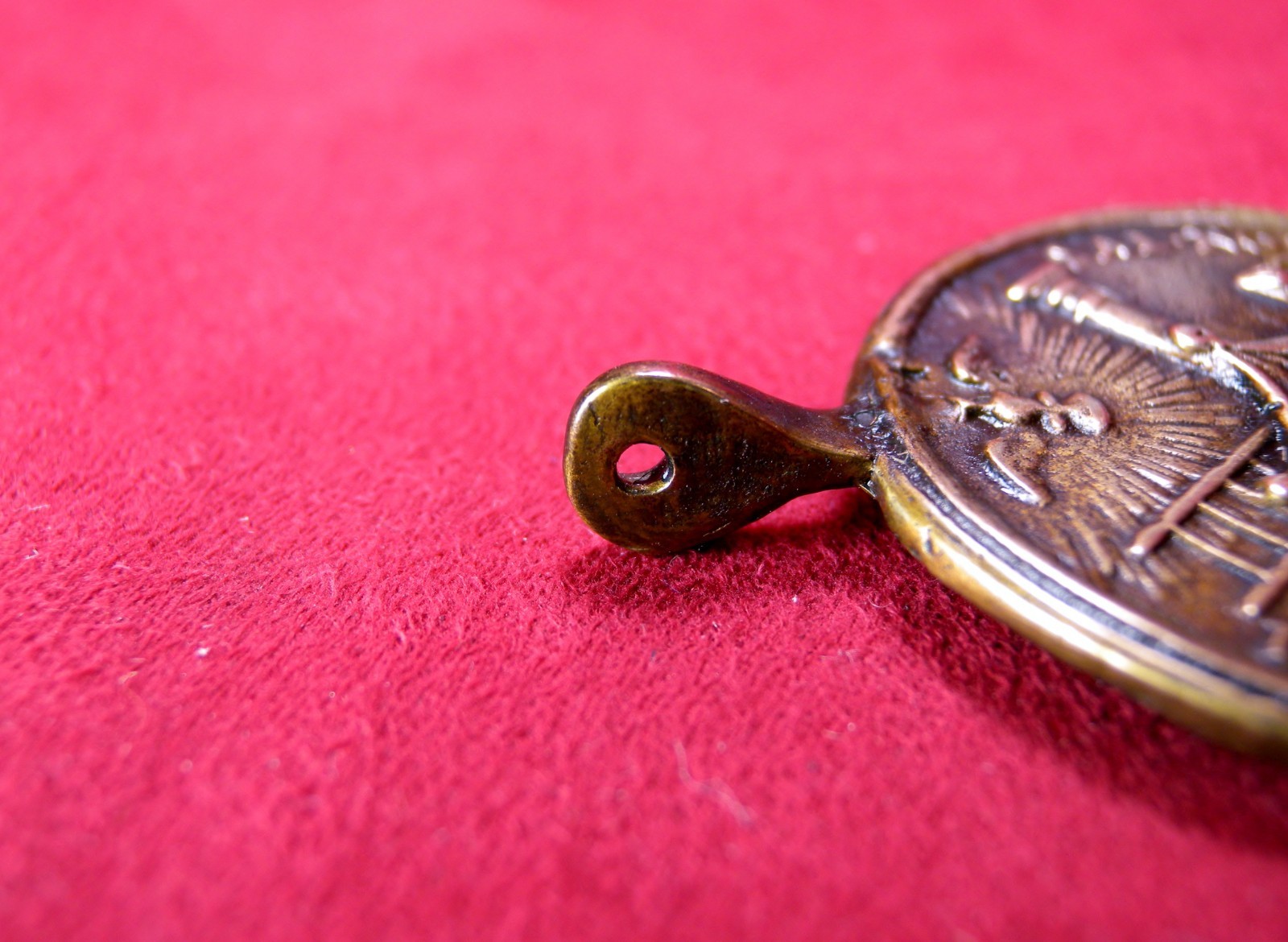 Antique 18th Century Veil of Veronica Holy Spirit Christ Passion Symbols Medal