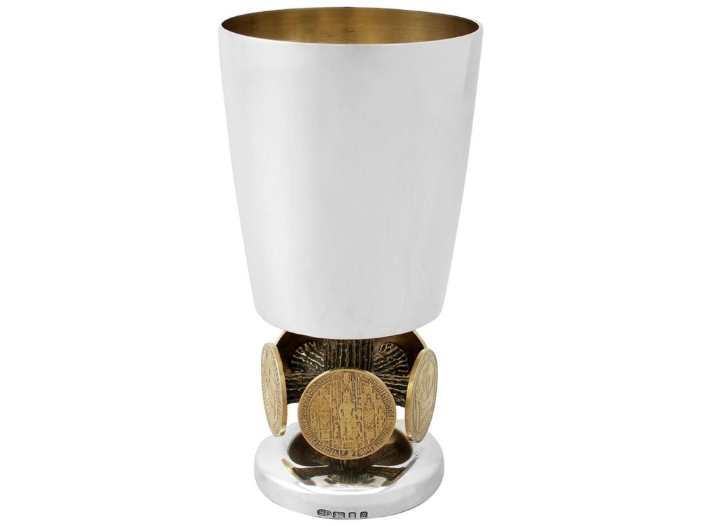 Vintage Elizabeth II Sterling Silver Goblet by Stuart Devlin