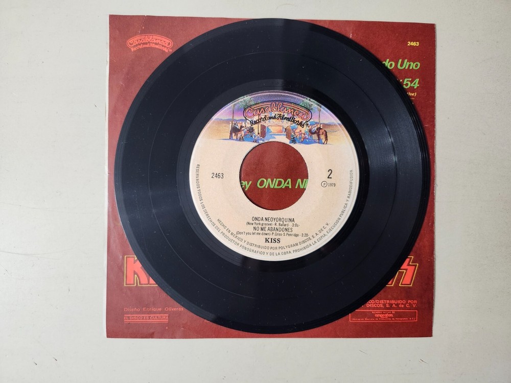 KISS SUPER RARE Vintage 1979 Mexico Best Of Solo Albums 45 Vinyl Polygram 2463