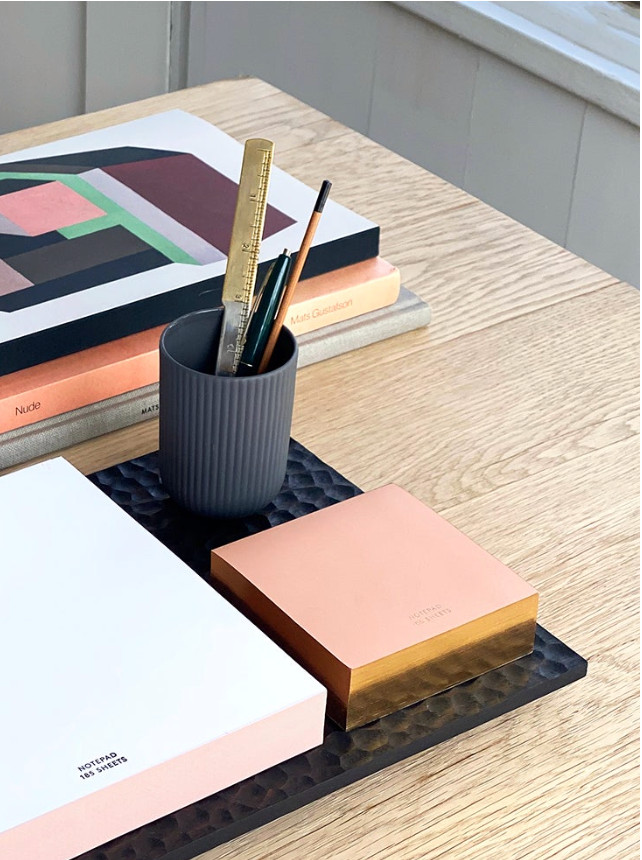 Wms&Co. BLUSH block notepad w/ Gold Edging