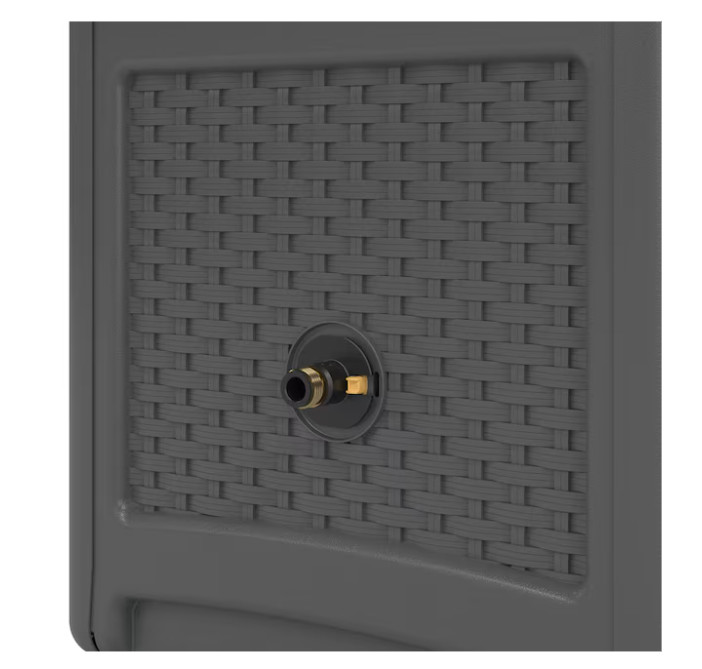 Suncast Wicker Hideaway Plastic 225-ft Container Hose Reel