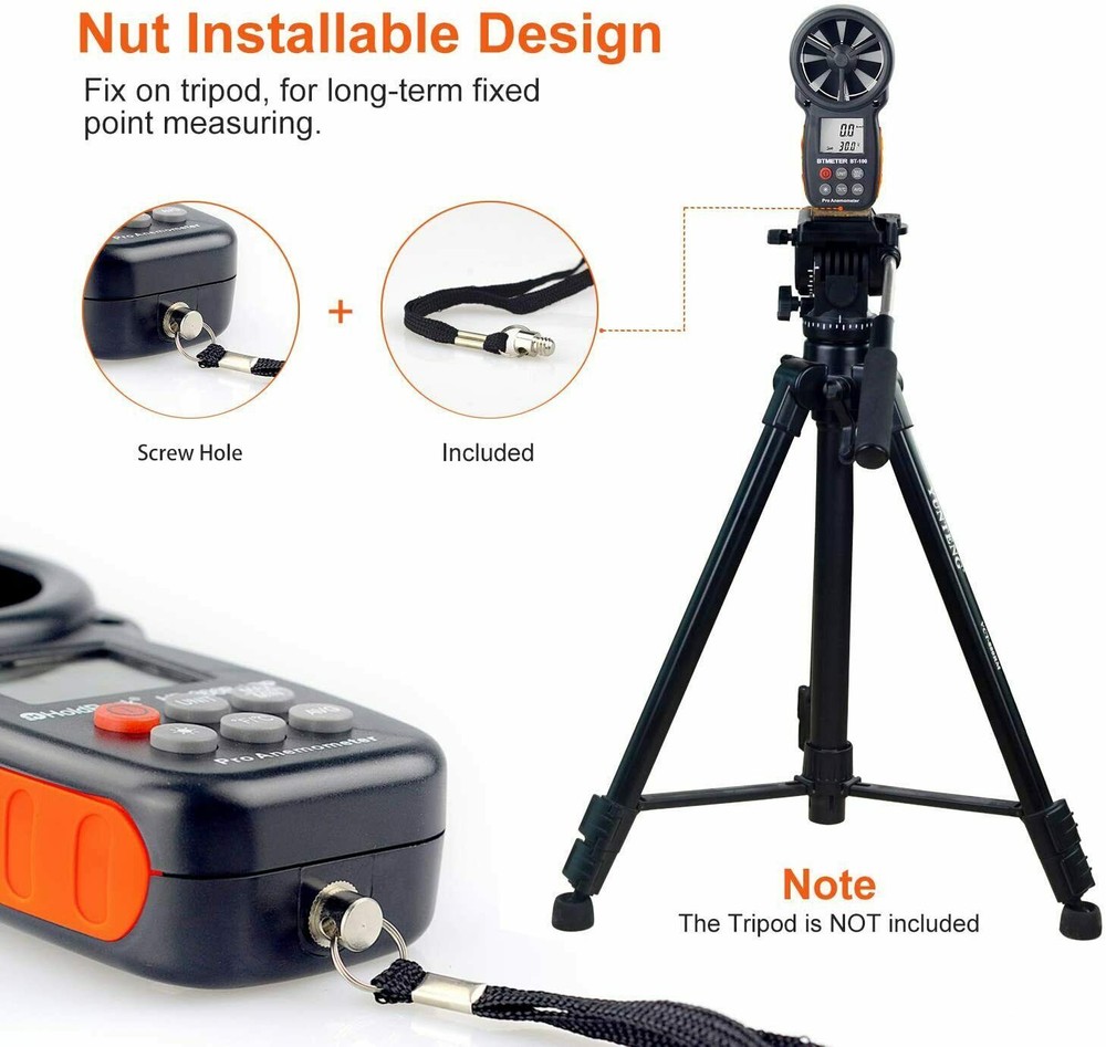 Handheld Wind Speed Meter Anemometer Altitude Humidity Temperature Barometer LCD