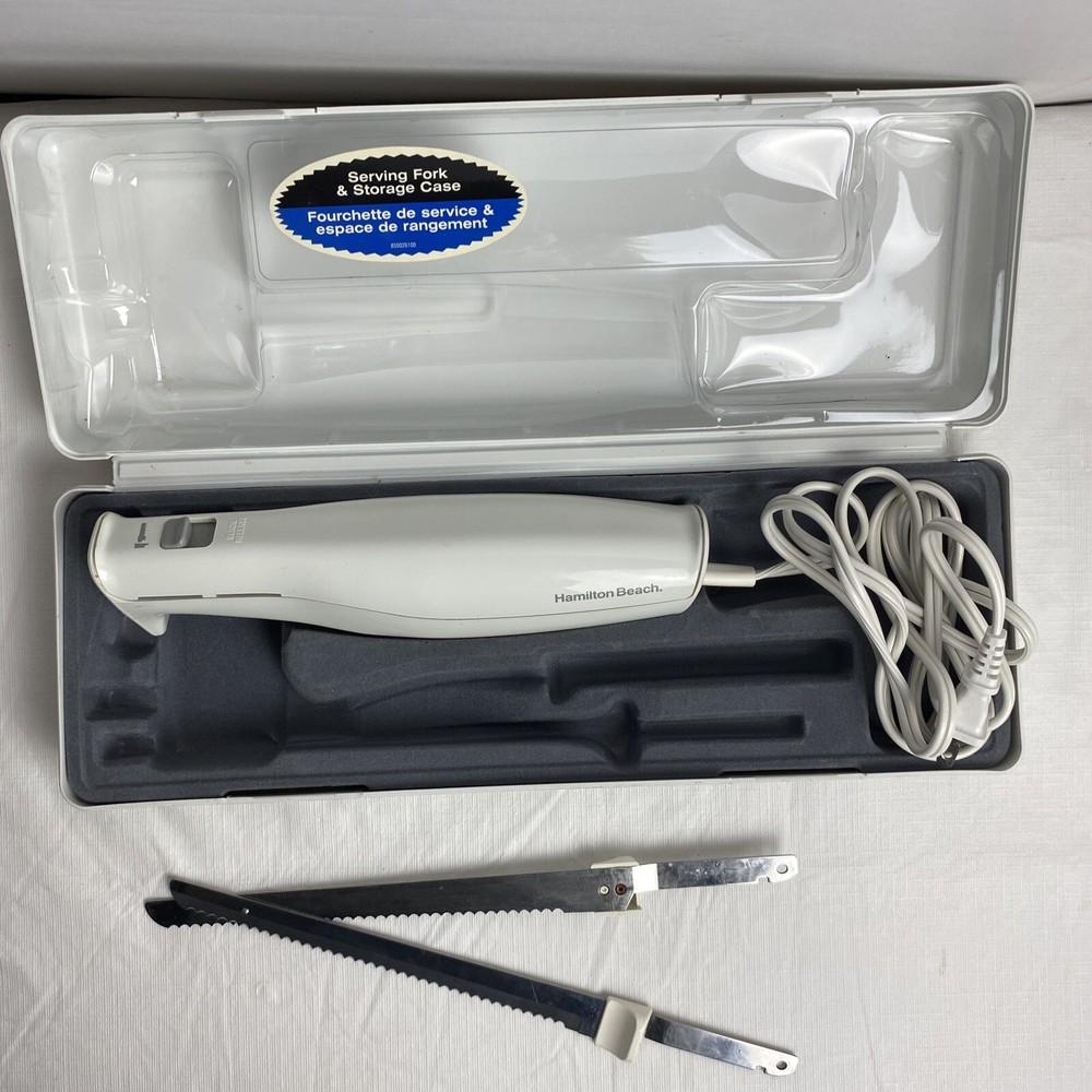 Hamilton Beach Electric Carving Knife Missing Fork, With Storage Case Working