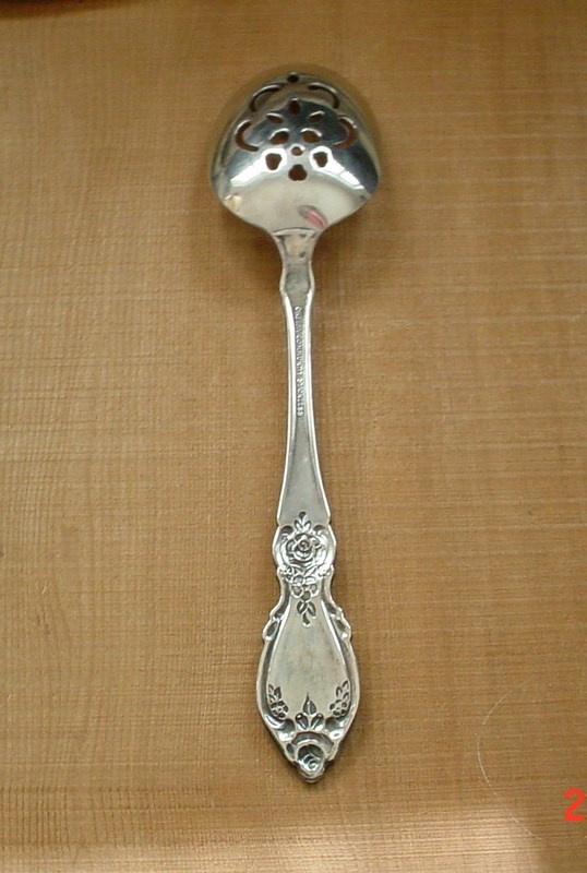 PLANTATION Oneida Community Stainless Flatware. Pierced Serving Spoon.