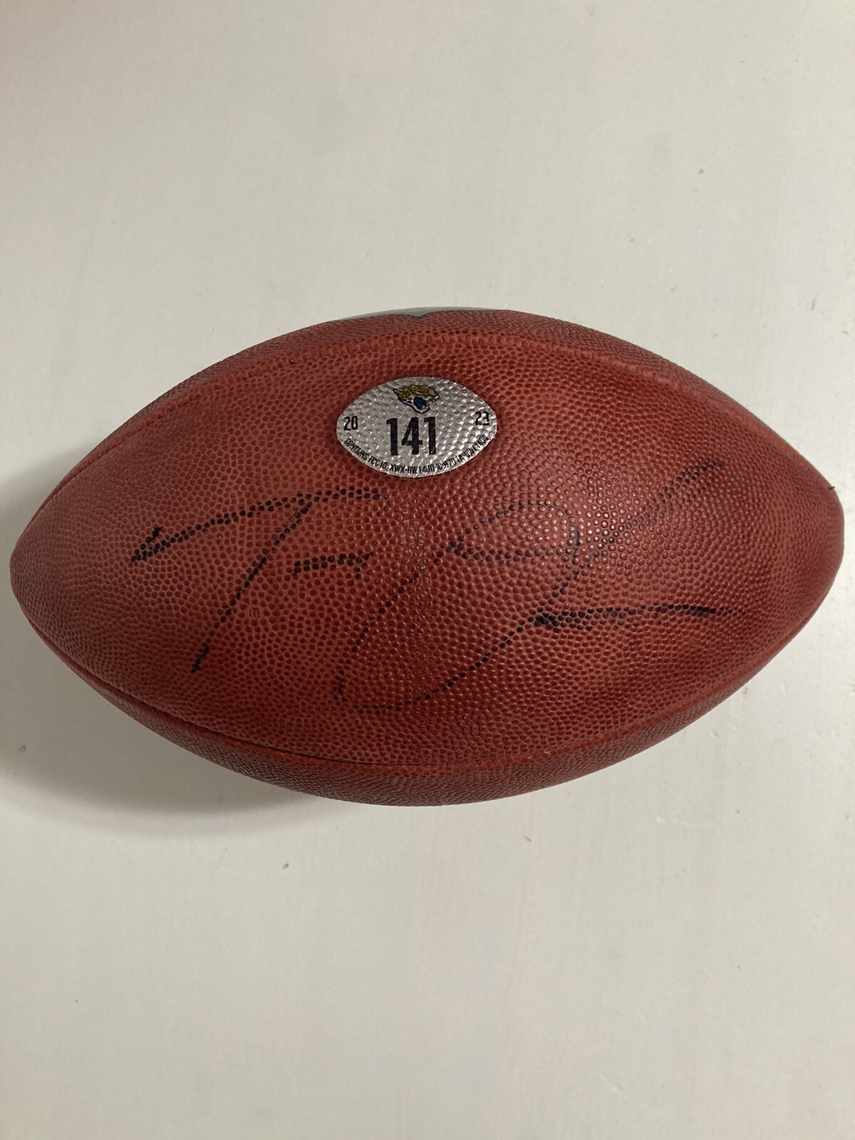 2023 Jacksonville jaguars Team Issued NFL Football #141 Signed Trevor Lawrence