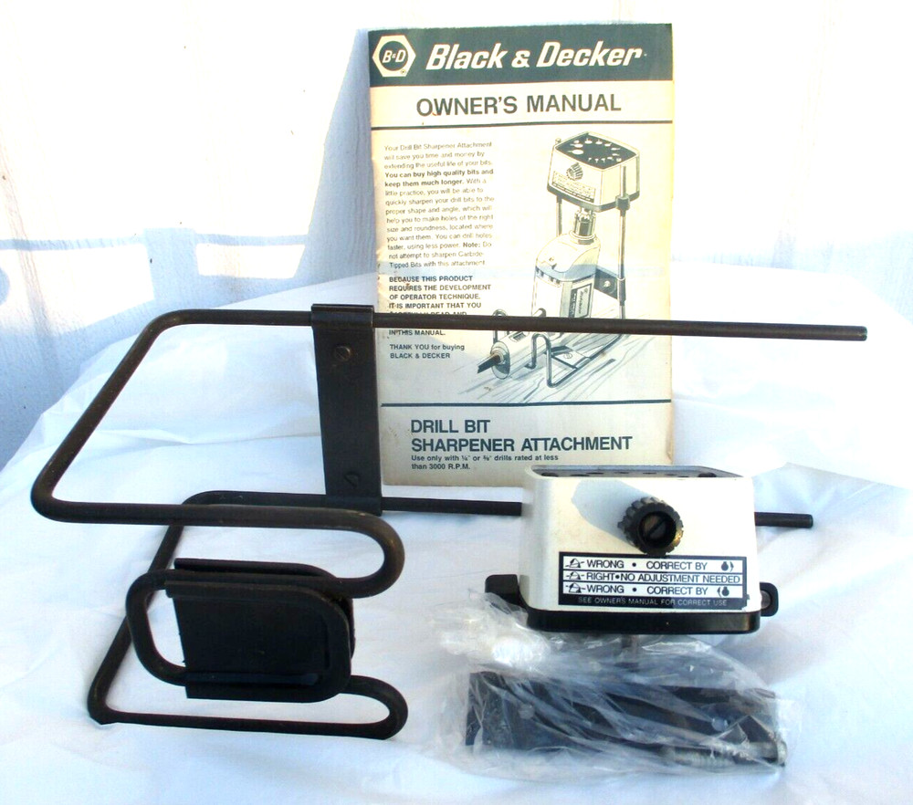 Black &Decker DRILL BIT sharpening tool #79-800 complete handy tool DIY GC