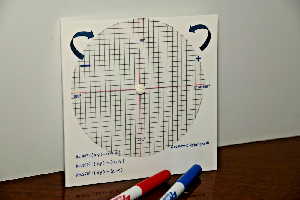 Math School supplies - Geometry Rotations Tool for Transformations