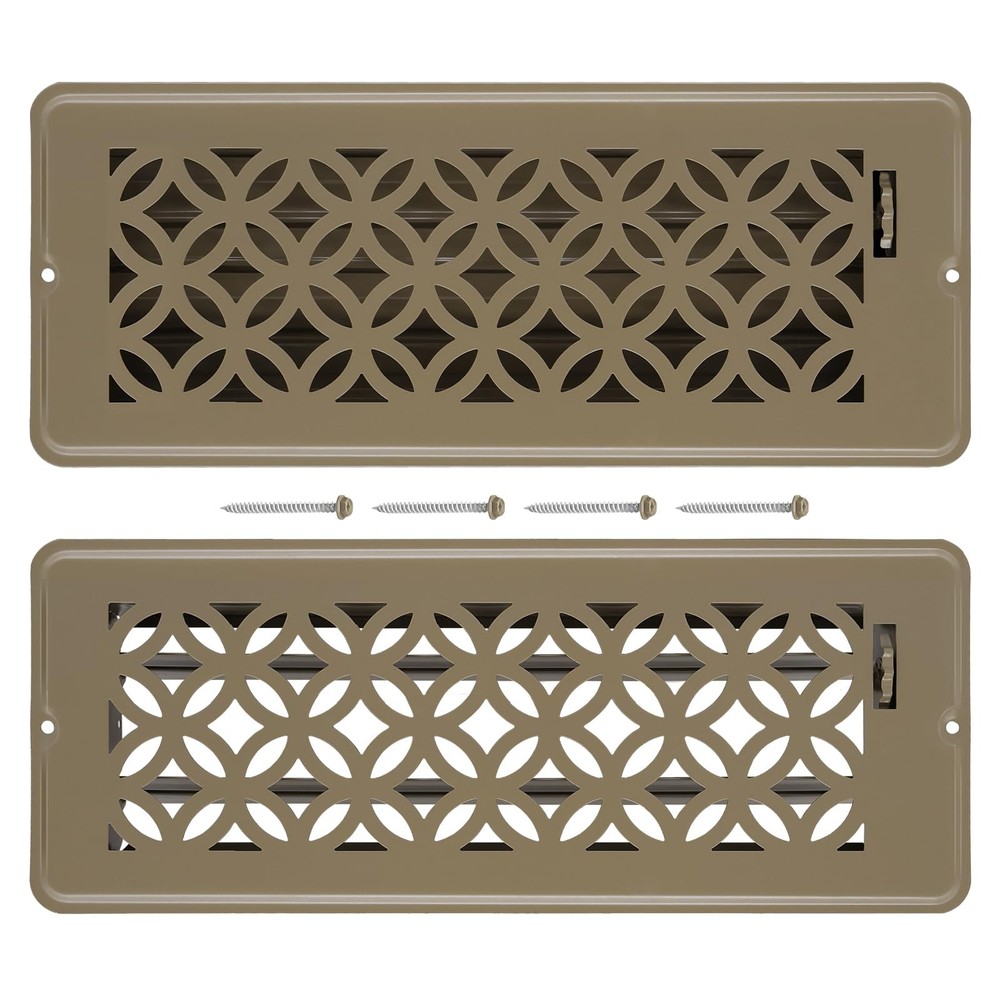 Floor Vent Covers, Floor Register 4x12, 2 Pack Adjustable Decorative Vent Covers
