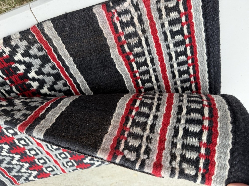 Western Show Saddle Pad Red Black Grey