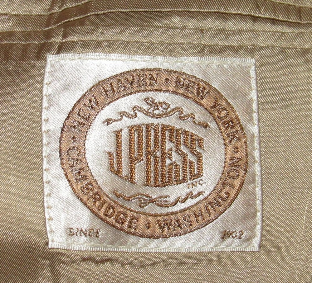 J PRESS Tan 3 Button Cotton Blazer Jacket 42 Long
