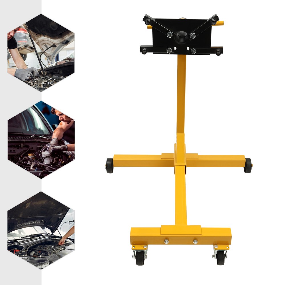 Carbon Steel Rotating Engine Stand, 360° Head, 1000 lbs Load Capacity