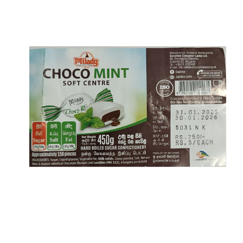 Milady choco mint | 150 pieces |