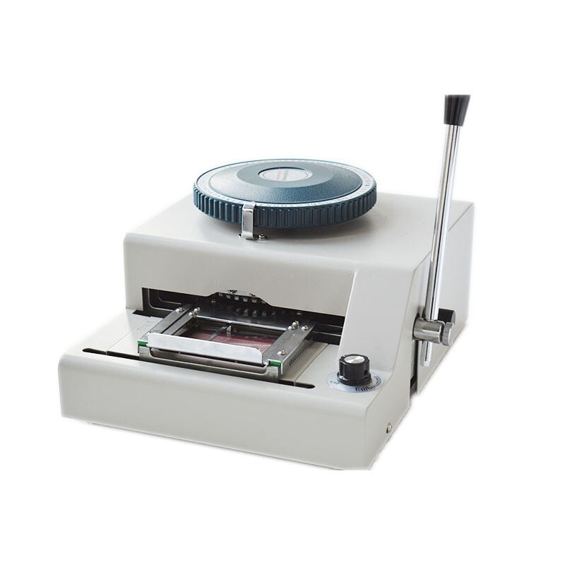 Manual 71 Characters PVC ID Membership Card Embossing Machine Code Printer]