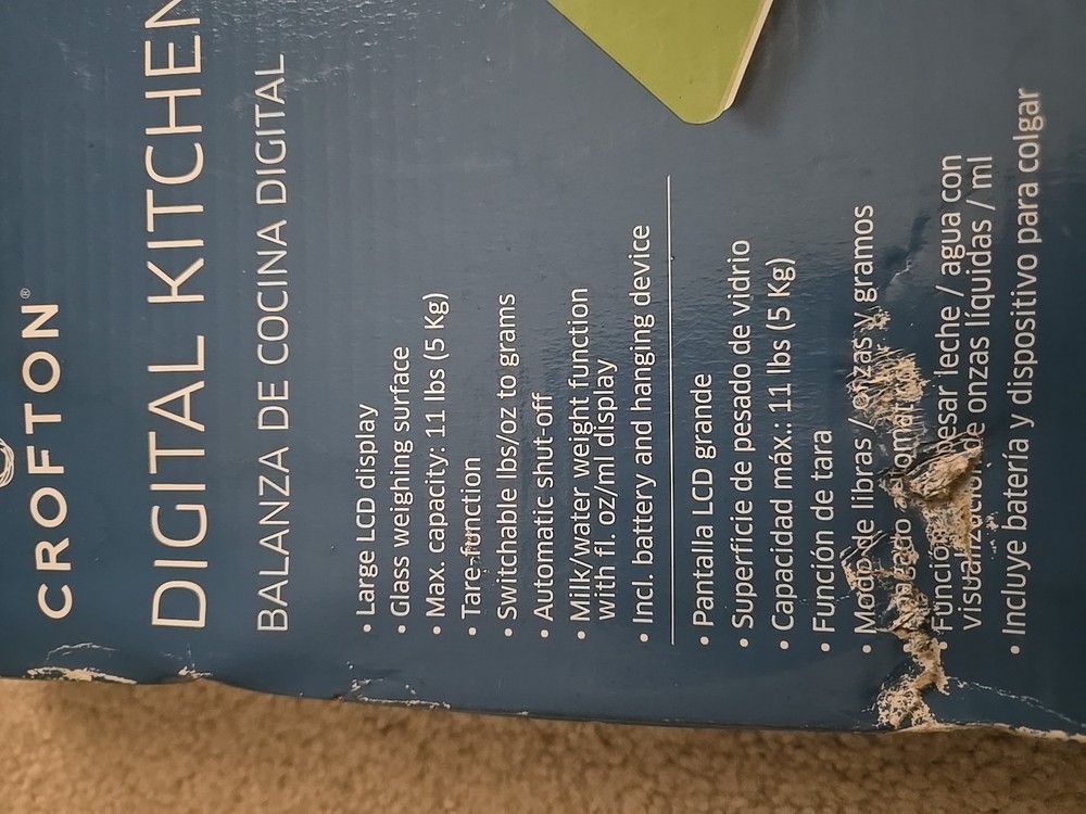 Crofton Digital Kitchen Scale - Green 11 Lbs Capacity