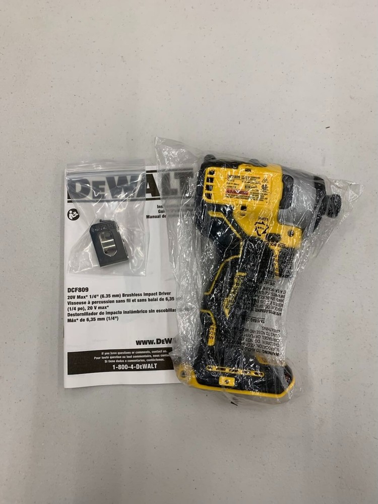 DEWALT ATOMIC 20V Impact Driver 1/4" Cordless Compact Tool Only DCF809B