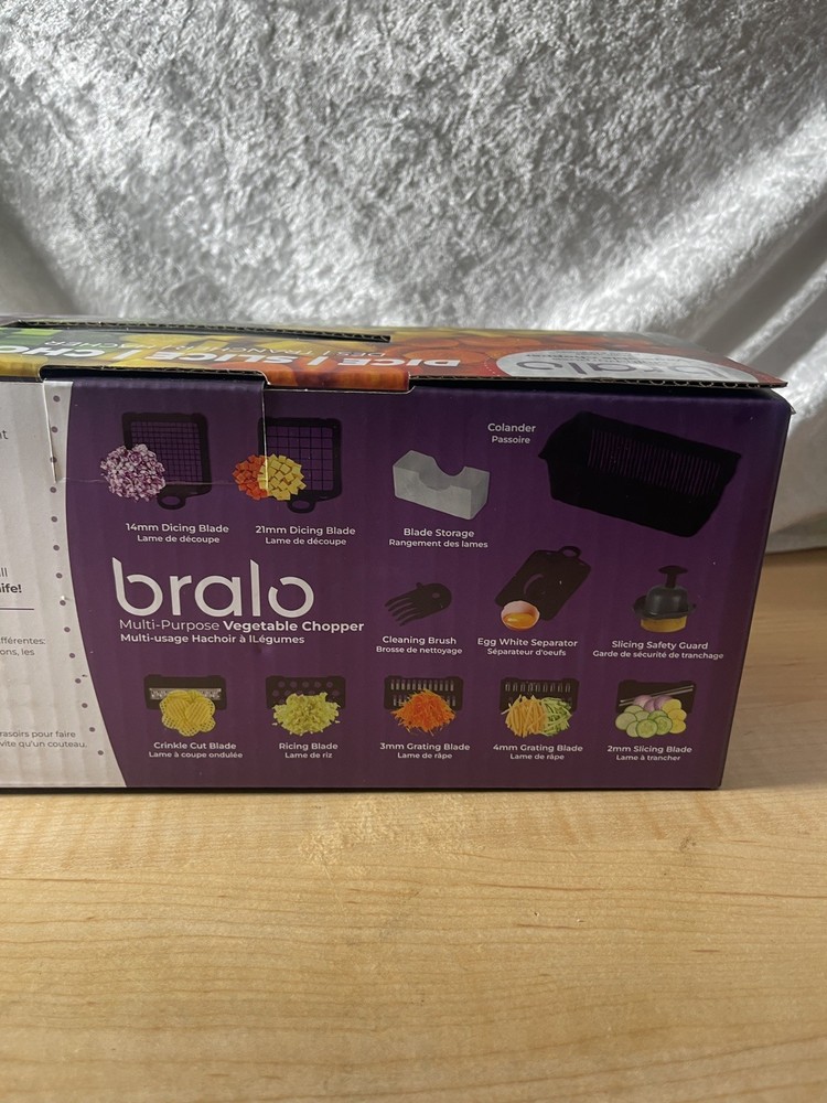 🆕 Bralo Multi-purpose Vegetable Chopper 15 Pieces White