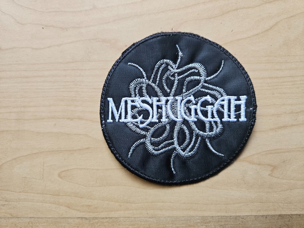 MOONSPELL + LOGO, SEW ON WHITE AND SILVER  EMBROIDERED PATCH